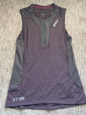 Men's Small 2XU XTRM Multifusion Compression Triathlon Tank Singlet Purple